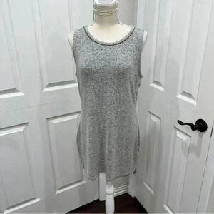 White House Black Market Sleeveless Sweater Dress w fragile beading at neckline